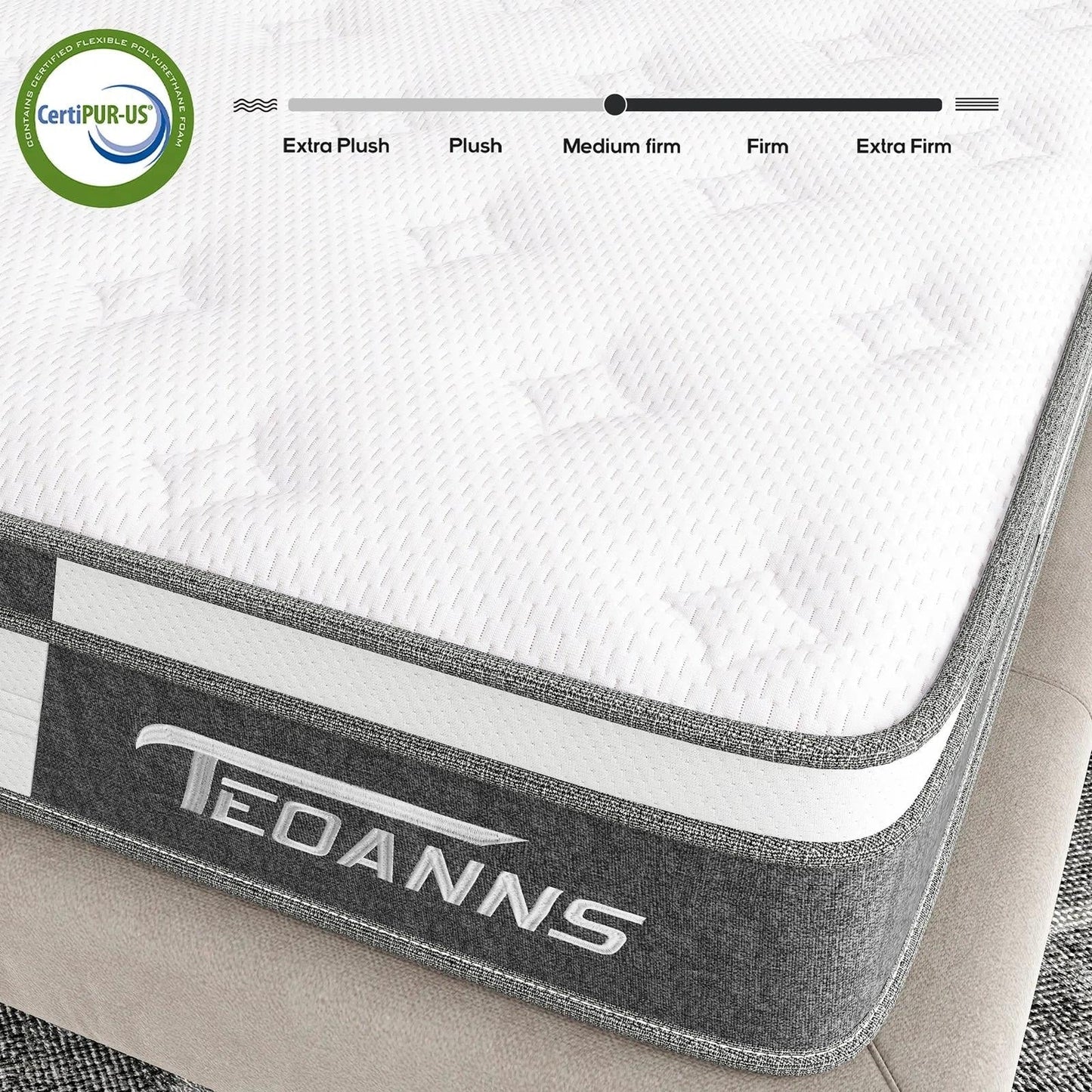 Matelas hybride à ressorts et mousse à mémoire de forme de 25 cm (10 pouces)