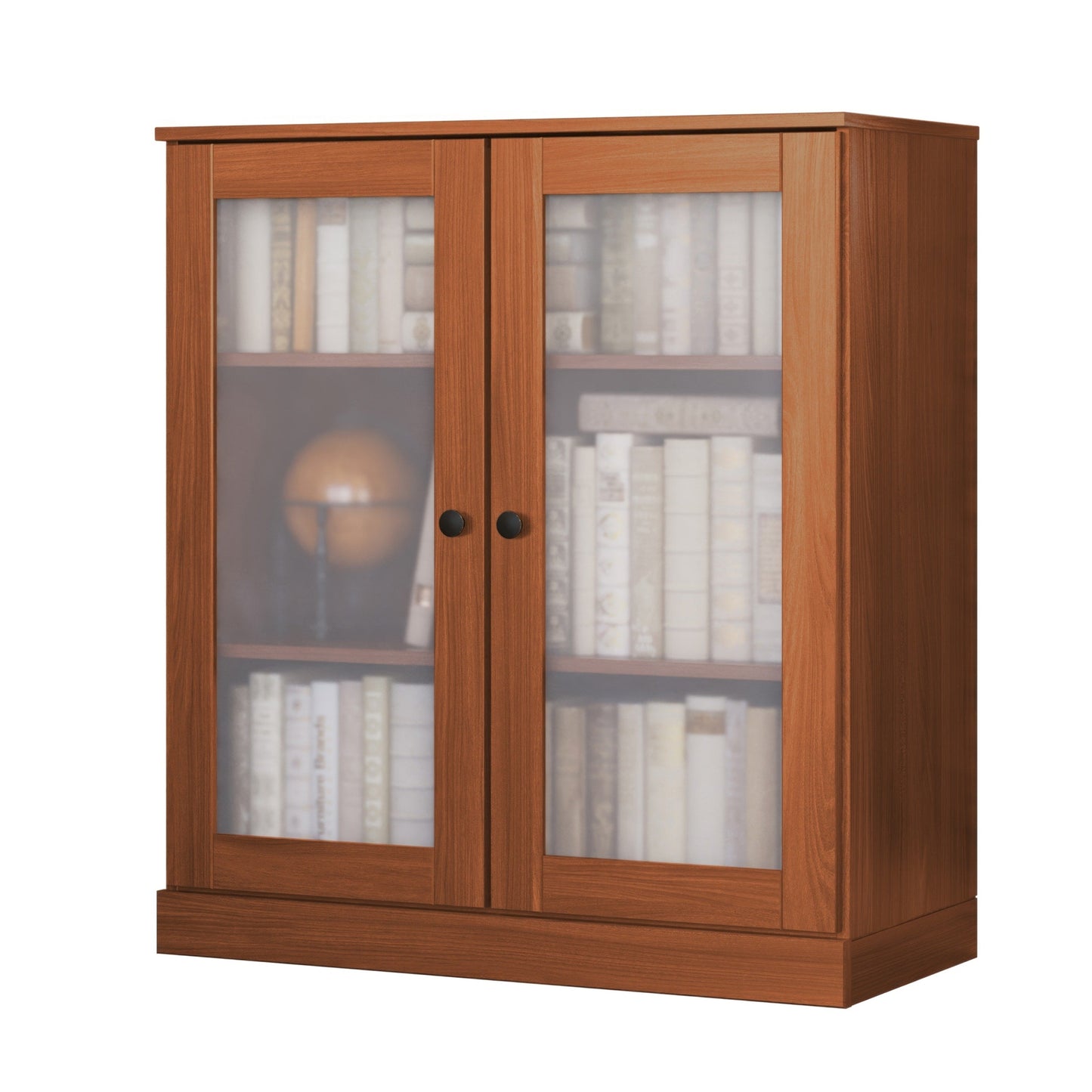 Étagère à livres 3 niveaux en bois massif 100 % avec portes en option de Palace Imports