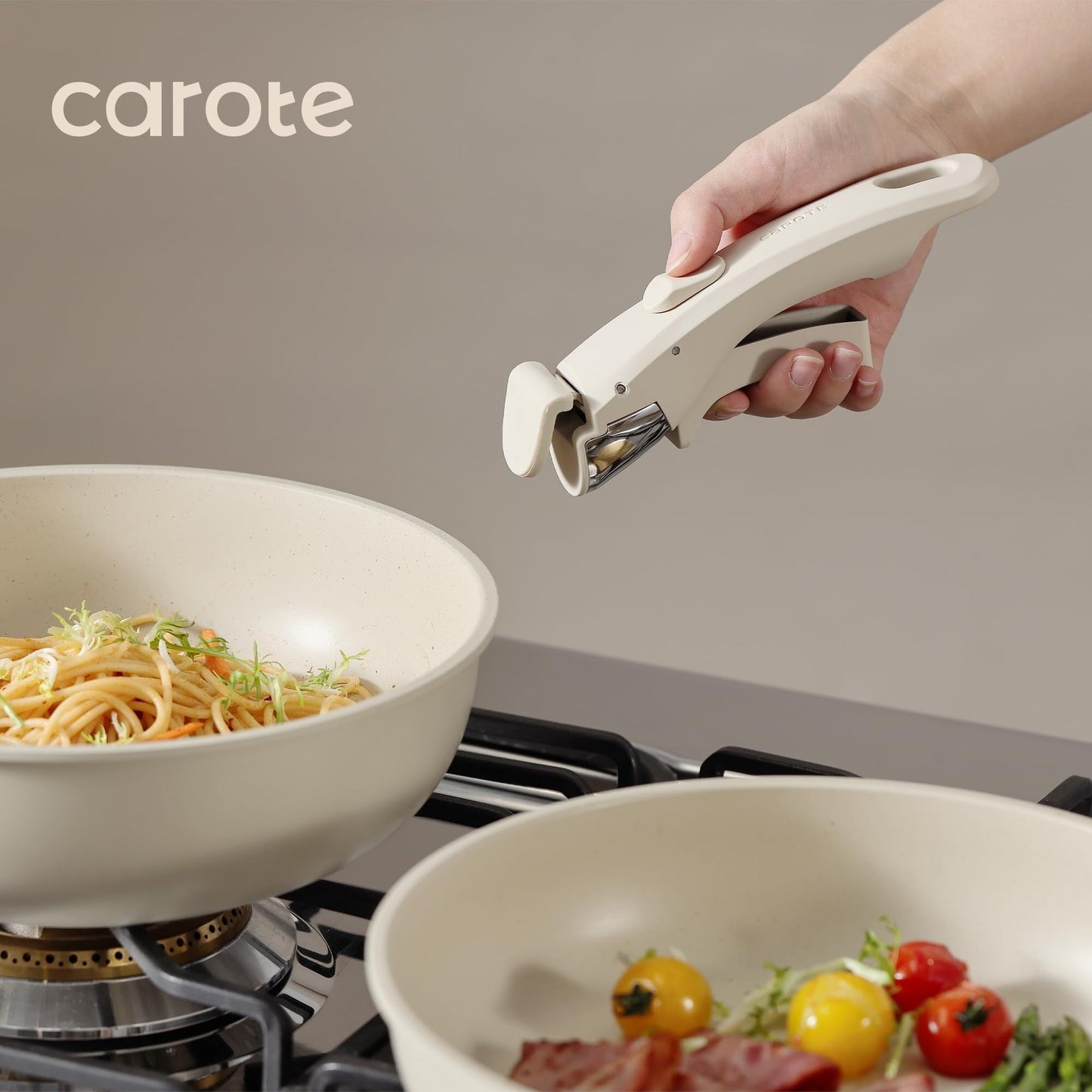 Ensemble de 11 casseroles et poêles, ensemble de cuisine antiadhésif avec manche amovible, ensemble de cuisine à induction antiadhésif avec manche amovible