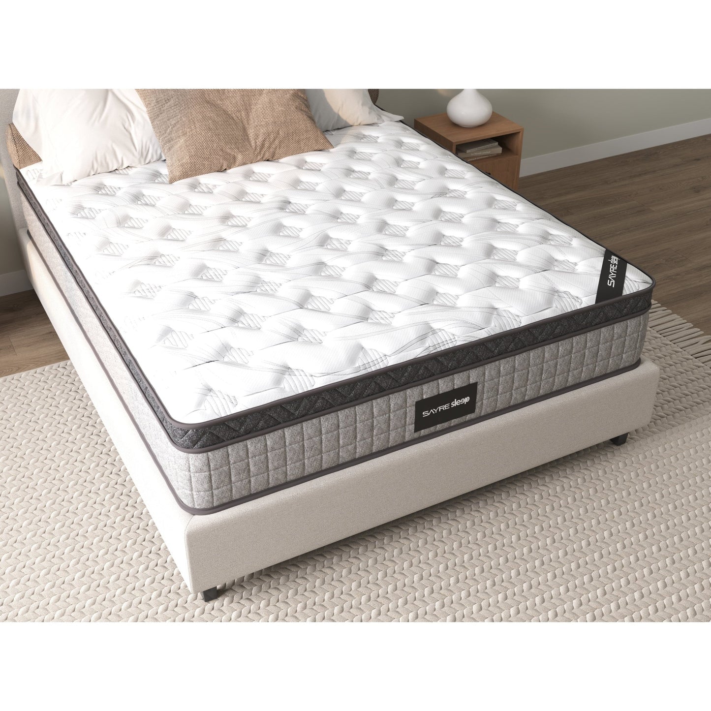 Assemblé aux États-Unis - Matelas hybride 12 Diamond avec ressorts ensachés et mousse à mémoire de forme au gel rafraîchissant