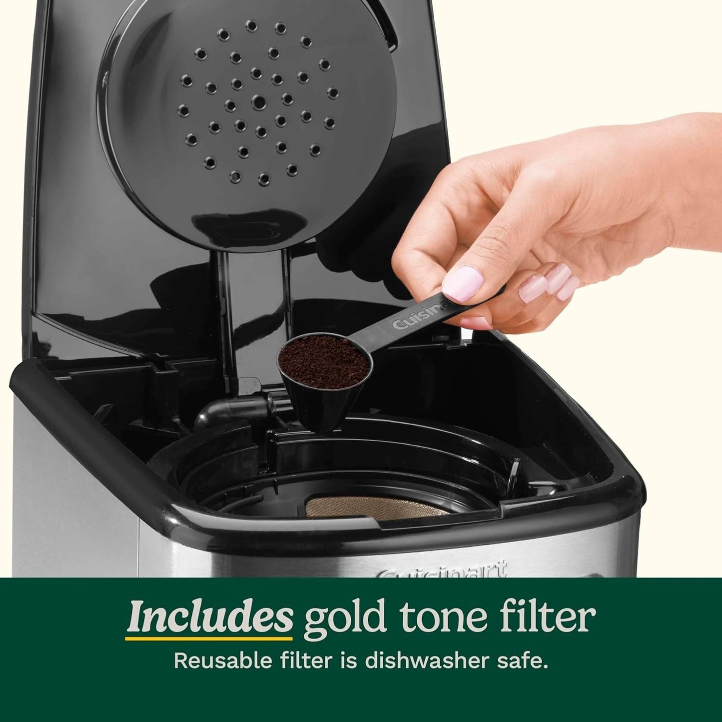 Cafetière programmable 14 tasses, carafe en verre, contrôle de la force du café, réglage 1 à 4 tasses, acier inoxydable