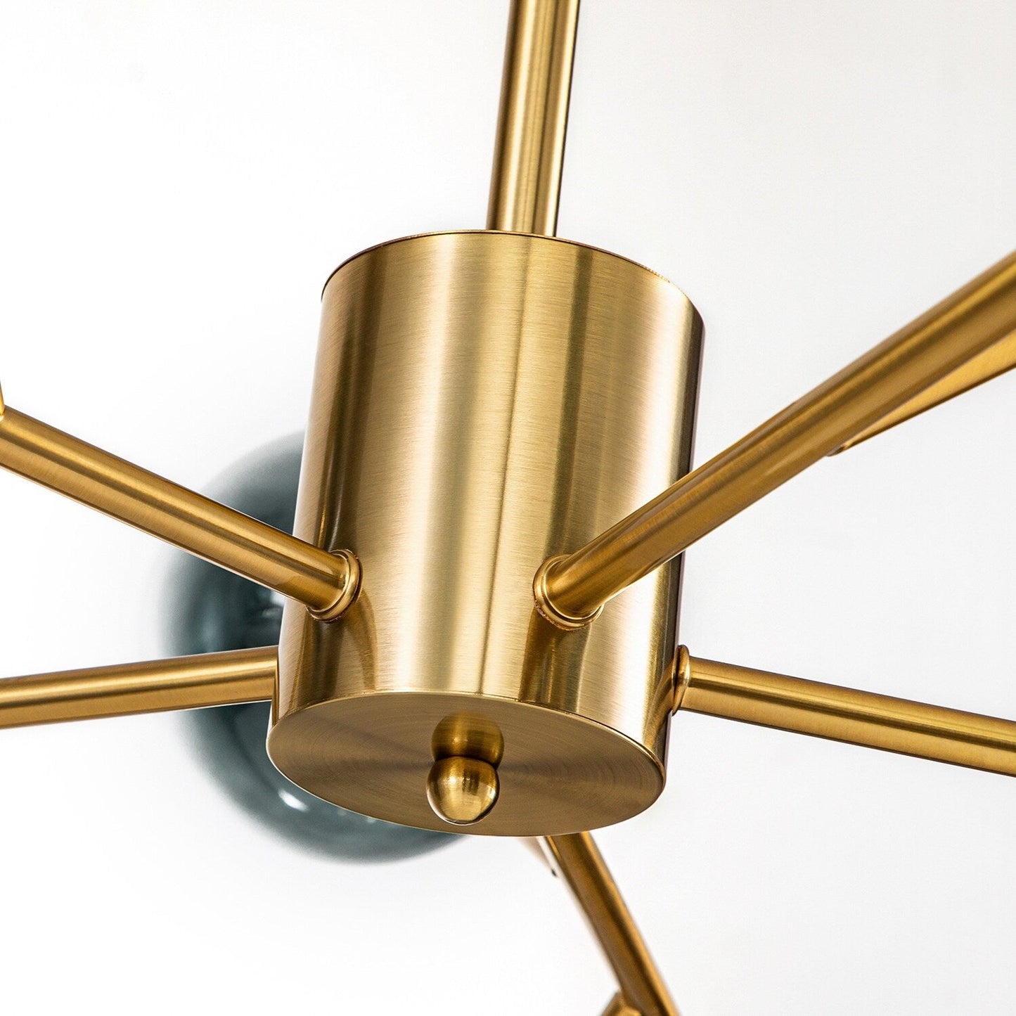 Luminaire à 15 lumières, style moderne, en forme de sputnik, pour îlot de cuisine, avec branches et globes de verre en forme de bulles.
