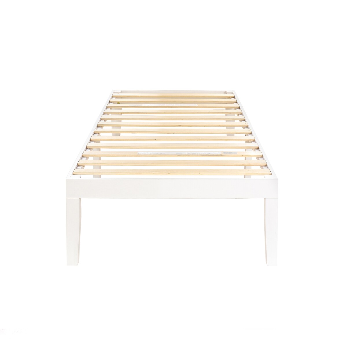Cadre de lit plateforme en bois massif classique de 16 pouces, disponible en plusieurs finitions.