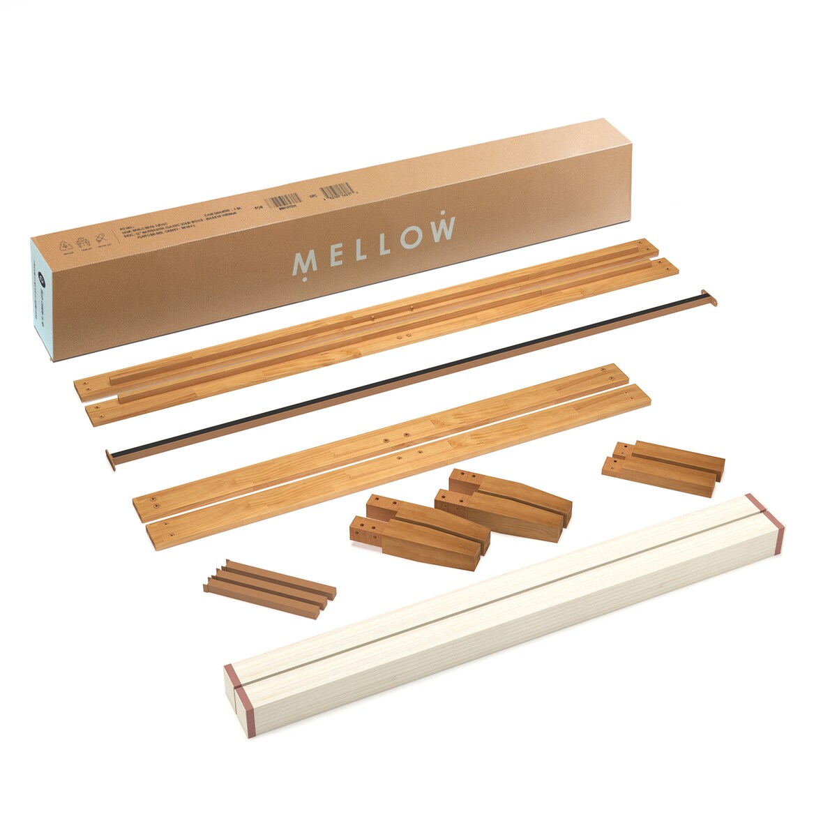 Cadre de lit plateforme en bois massif classique de 16 pouces, disponible en plusieurs finitions.