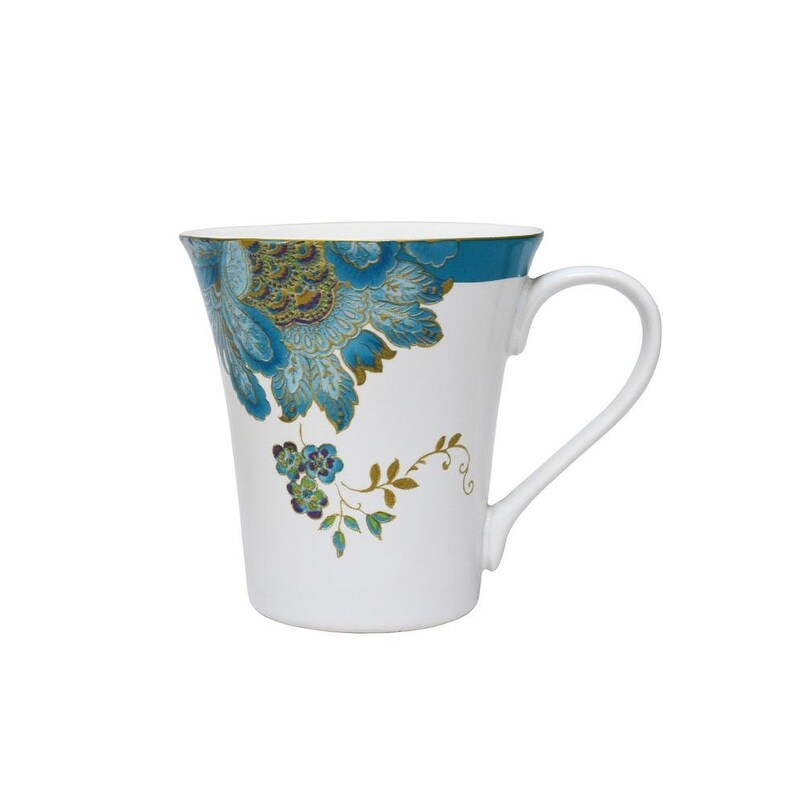Service de table en porcelaine Eliza 16 pièces de 222 Fifth, bleu sarcelle