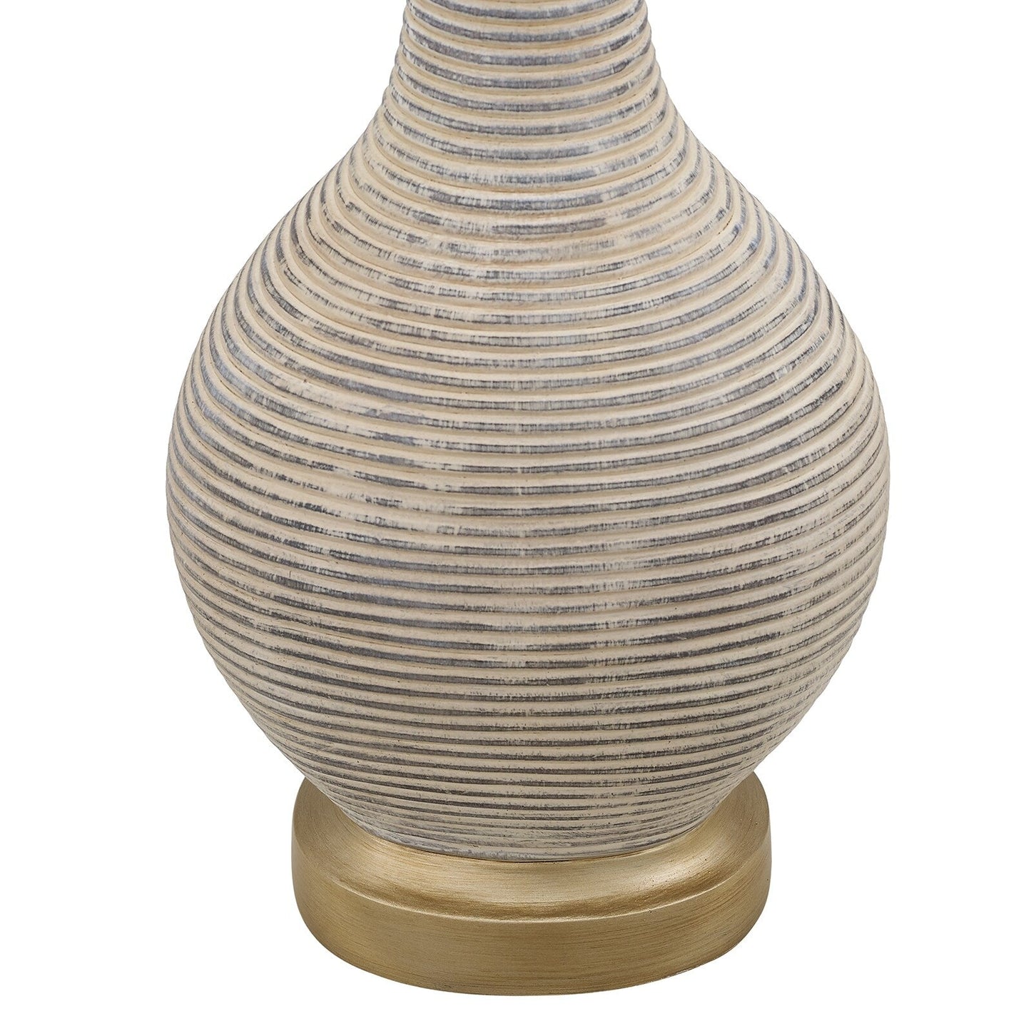 Lampe de table de style farmhouse 24,5 pouces, couleur beige lavé/doré, avec abat-jour en lin blanc (lot de 2) - 24,5 H