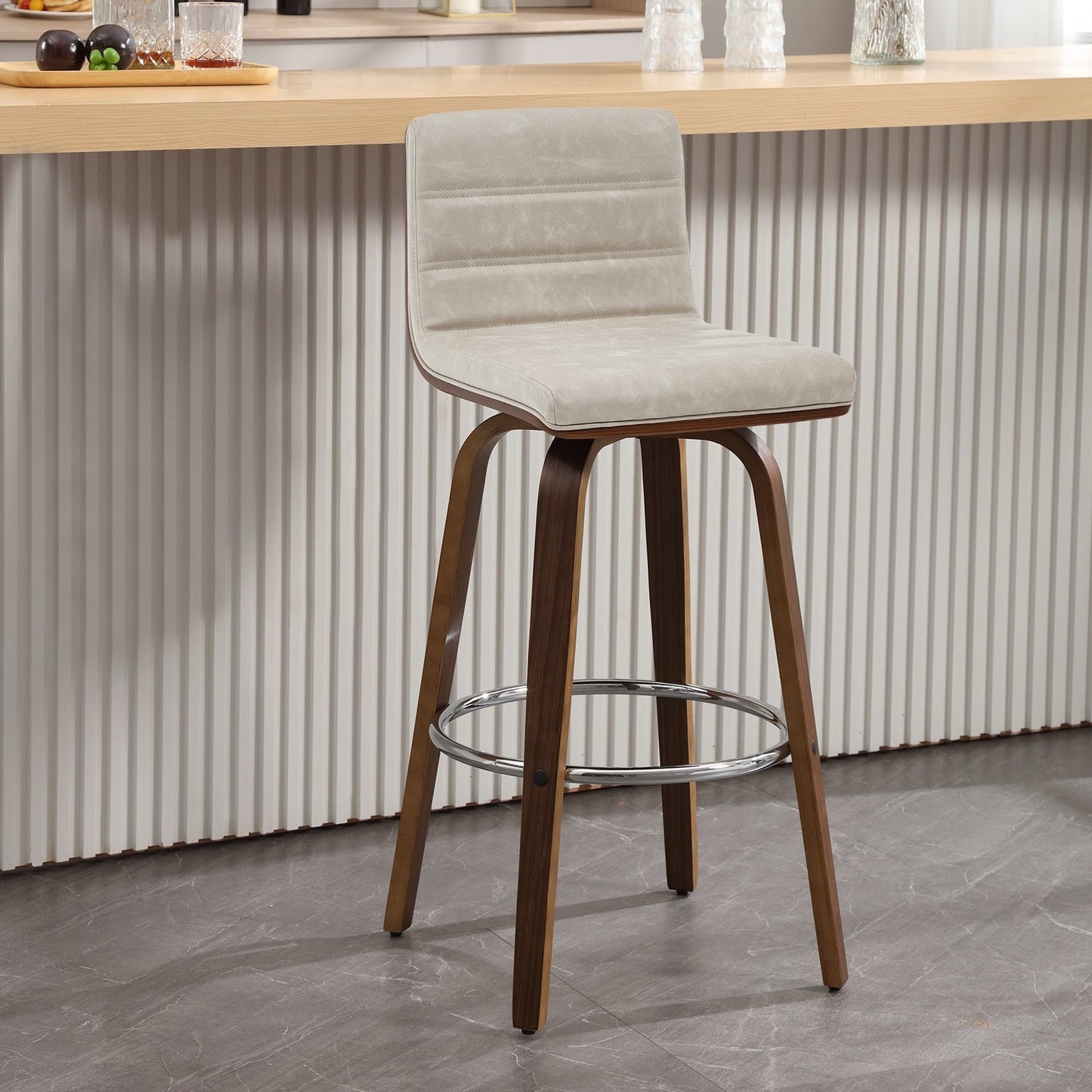 Tabourets de bar/comptoir pivotants en simili cuir 26/29, lot de 2/3