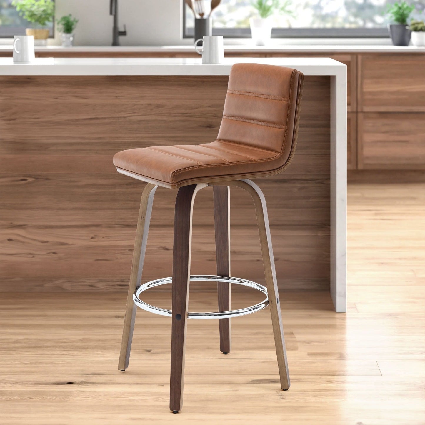 Tabourets de bar/comptoir pivotants en simili cuir 26/29, lot de 2/3