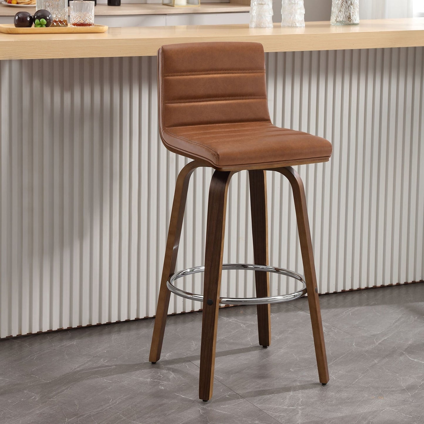 Tabourets de bar/comptoir pivotants en simili cuir 26/29, lot de 2/3