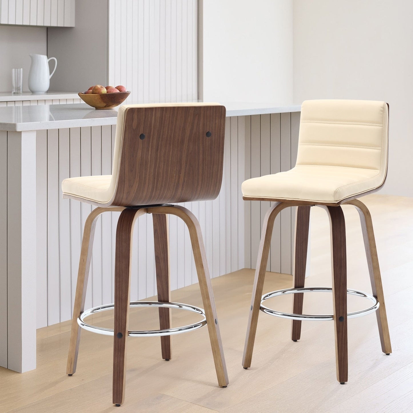 Tabourets de bar/comptoir pivotants en simili cuir 26/29, lot de 2/3