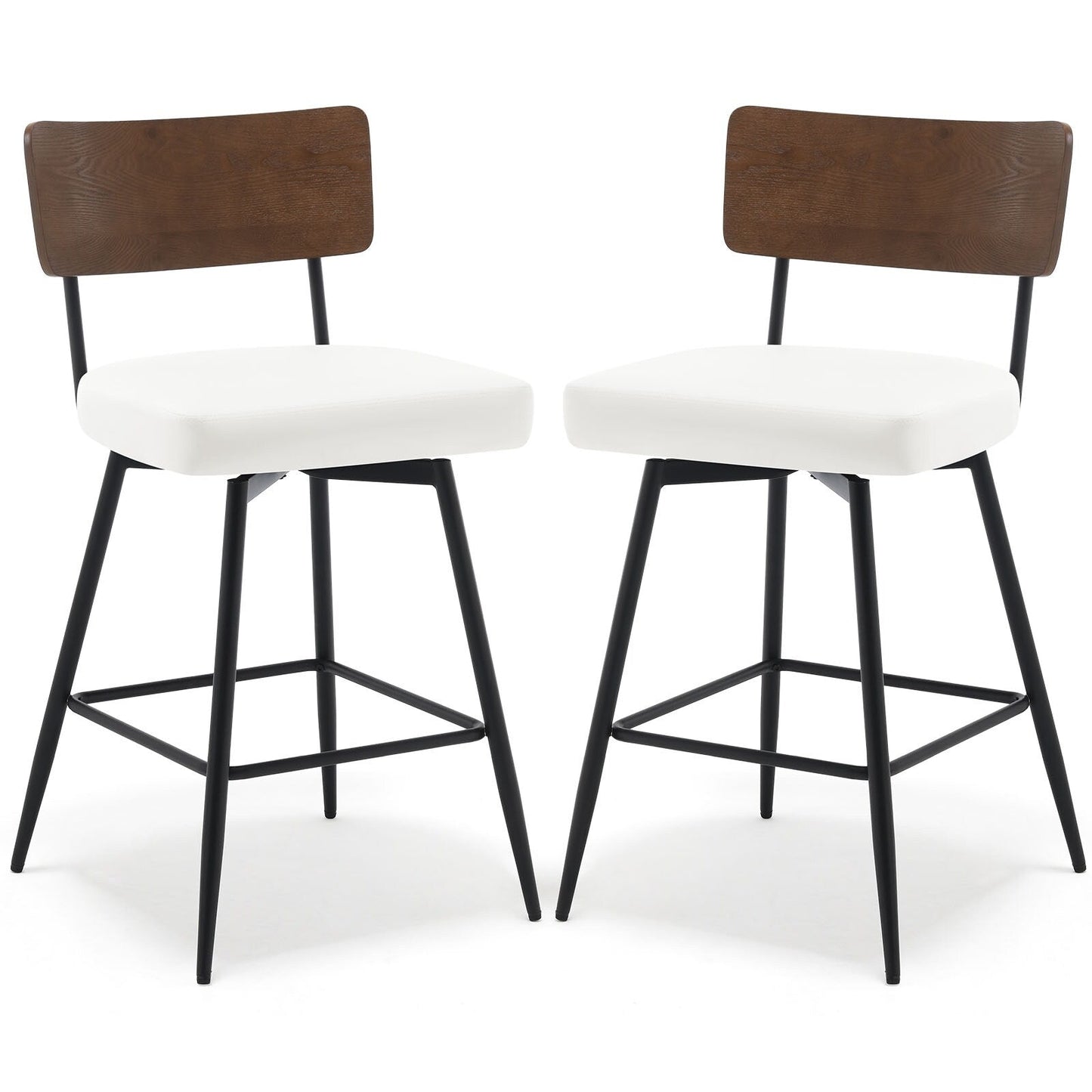 Tabourets de bar/compteur pivotants à revêtement en simili cuir - Lot de 2/3/4