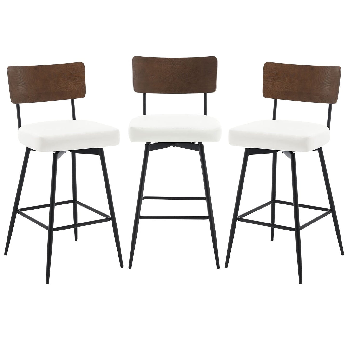 Tabourets de bar/compteur pivotants à revêtement en simili cuir - Lot de 2/3/4