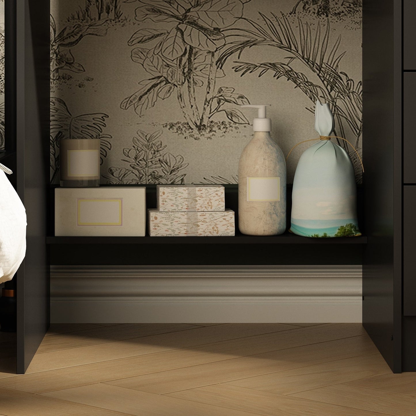 Ensemble coiffeuse et miroir avec tabouret, 99,5 cm de largeur