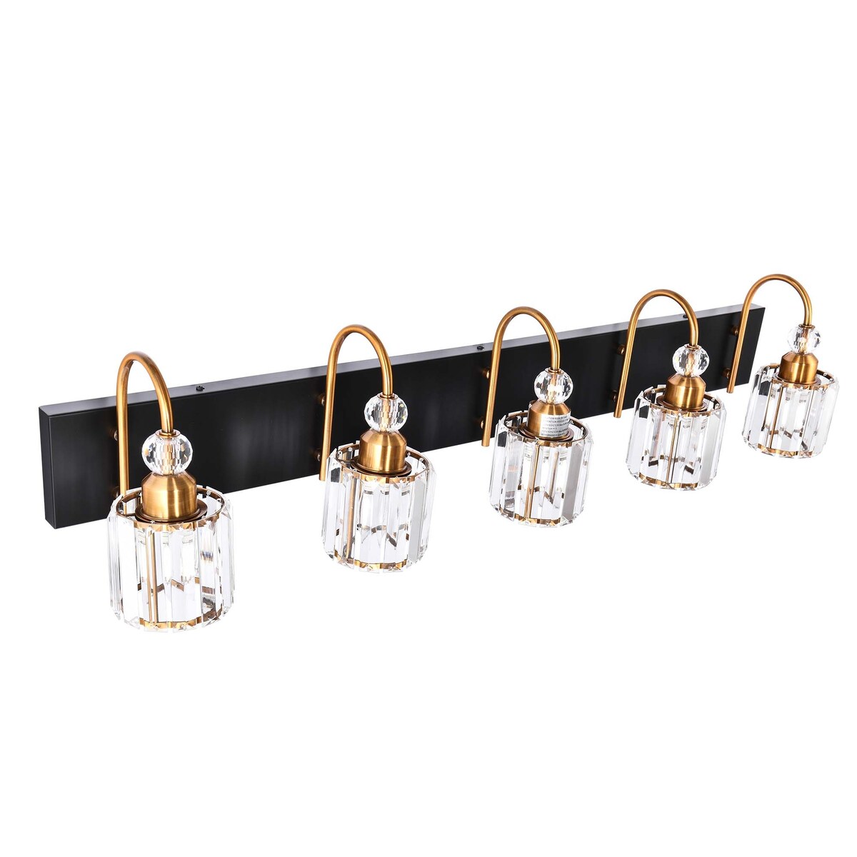 Chrome/ Noir/ Or Moderne Au-dessus du miroir Cristal Salle de bain Luminaires muraux pour salle de bain Lumières de vanité