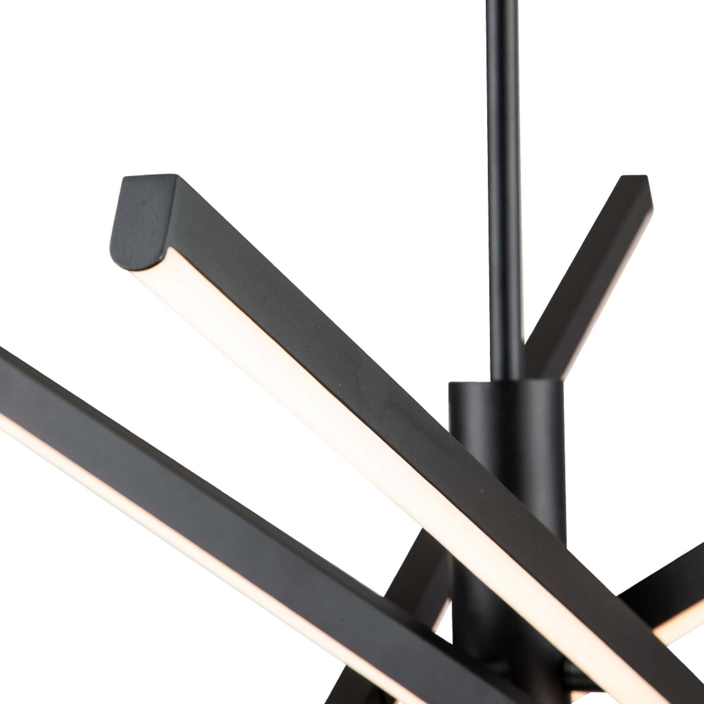 Luminaire suspendu linéaire en forme d'étoile de style moderne, en aluminium noir/or, avec LED, pour salon/salle à manger/cuisine.