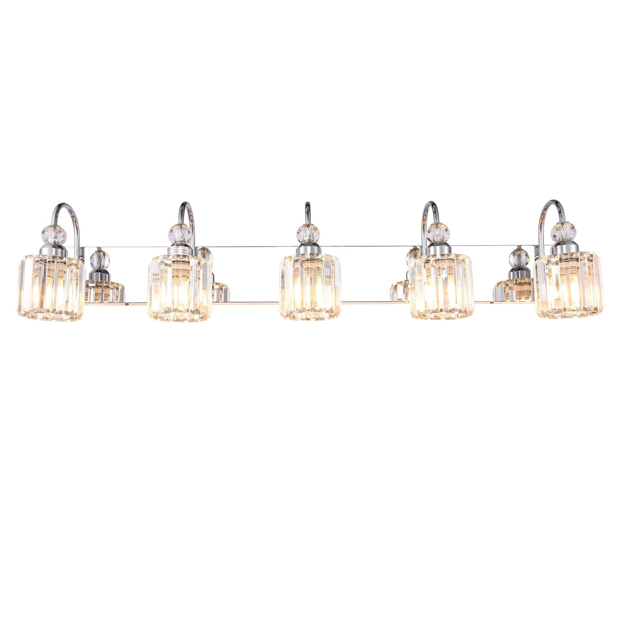 Chrome/ Noir/ Or Moderne Au-dessus du miroir Cristal Salle de bain Luminaires muraux pour salle de bain Lumières de vanité