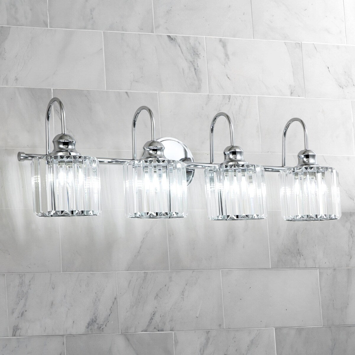 Chrome/ Noir/ Or Moderne Au-dessus du miroir Cristal Salle de bain Luminaires muraux pour salle de bain Lumières de vanité