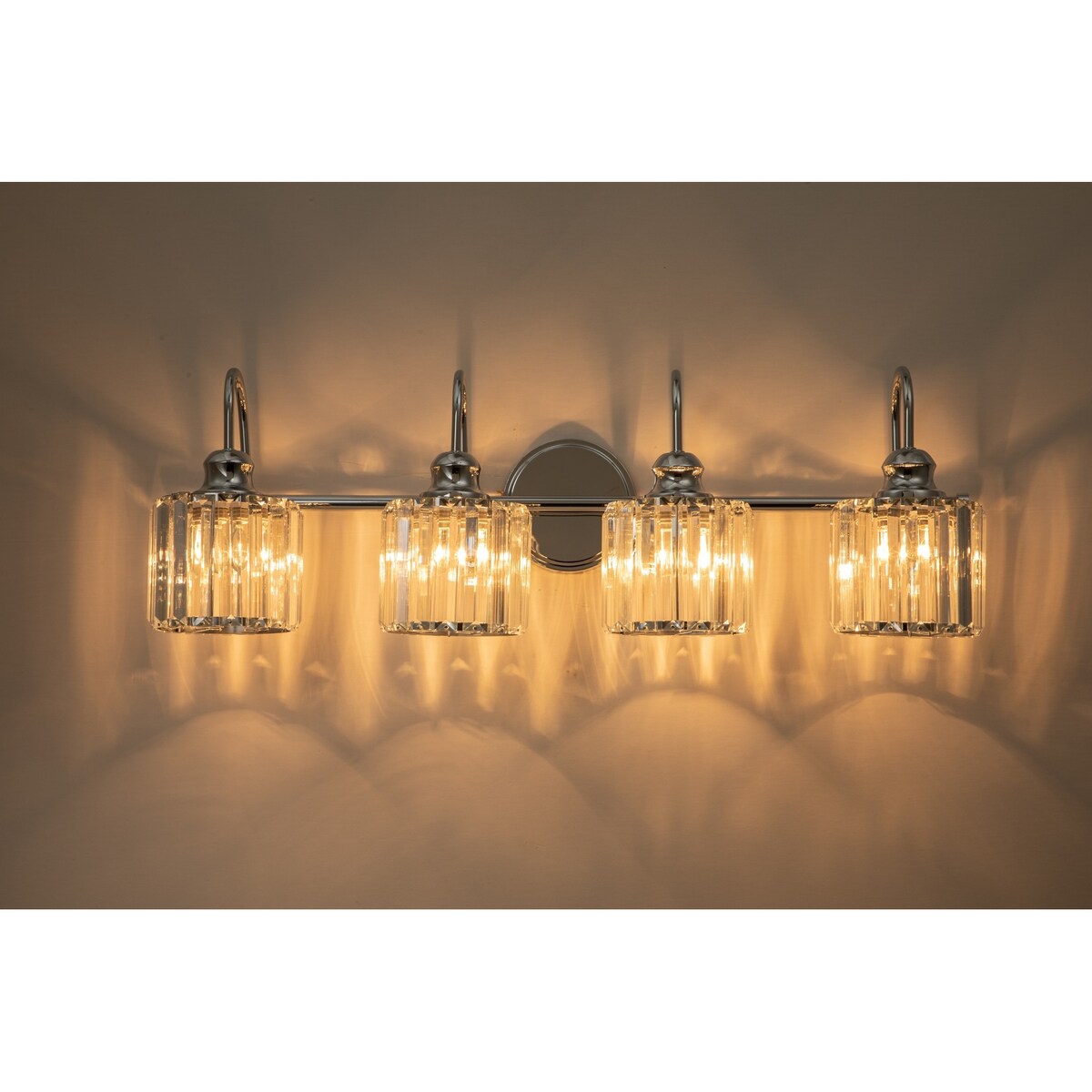 Chrome/ Noir/ Or Moderne Au-dessus du miroir Cristal Salle de bain Luminaires muraux pour salle de bain Lumières de vanité