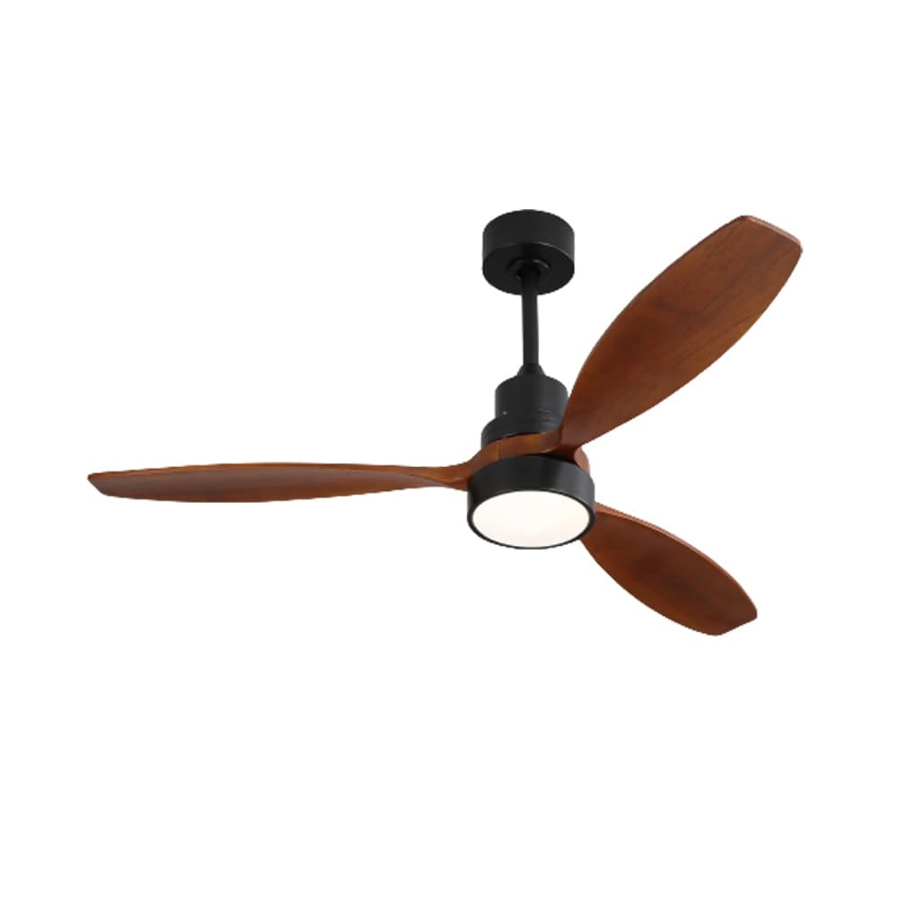 Ventilateur de plafond à LED intégré de 48 et 52 pouces avec éclairage et télécommande, moteur à courant continu réversible.