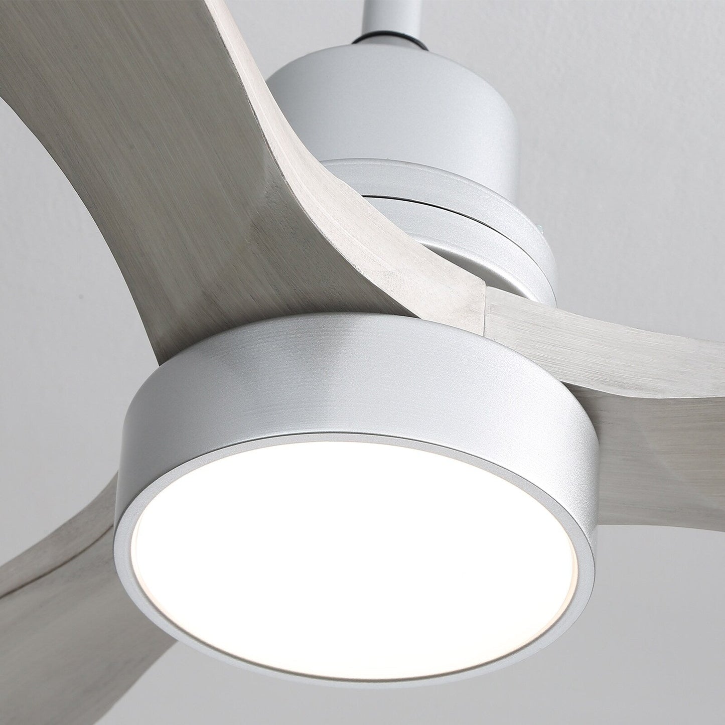 Ventilateur de plafond à LED intégré de 48 et 52 pouces avec éclairage et télécommande, moteur à courant continu réversible.