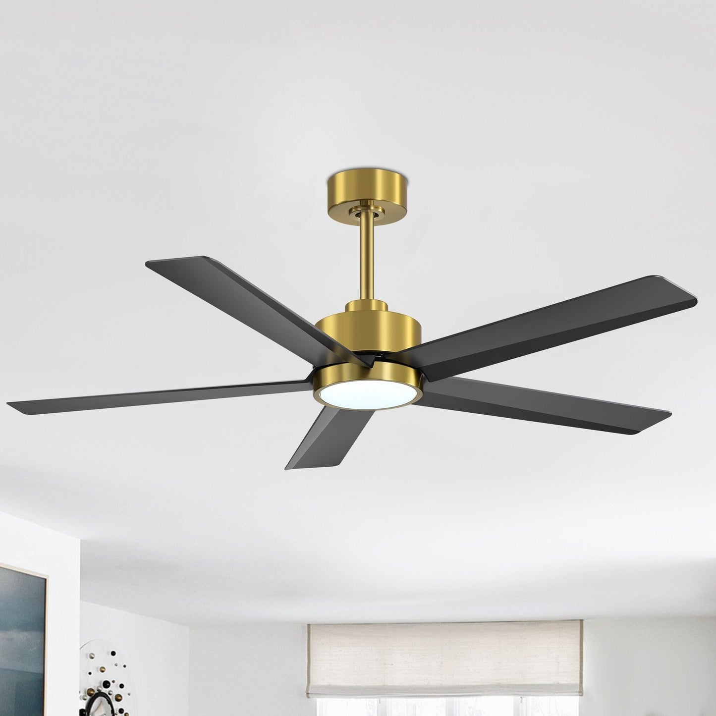 Ventilateur de plafond Breezary à 5 pales LED 65/52/42 avec kit d'éclairage et télécommande