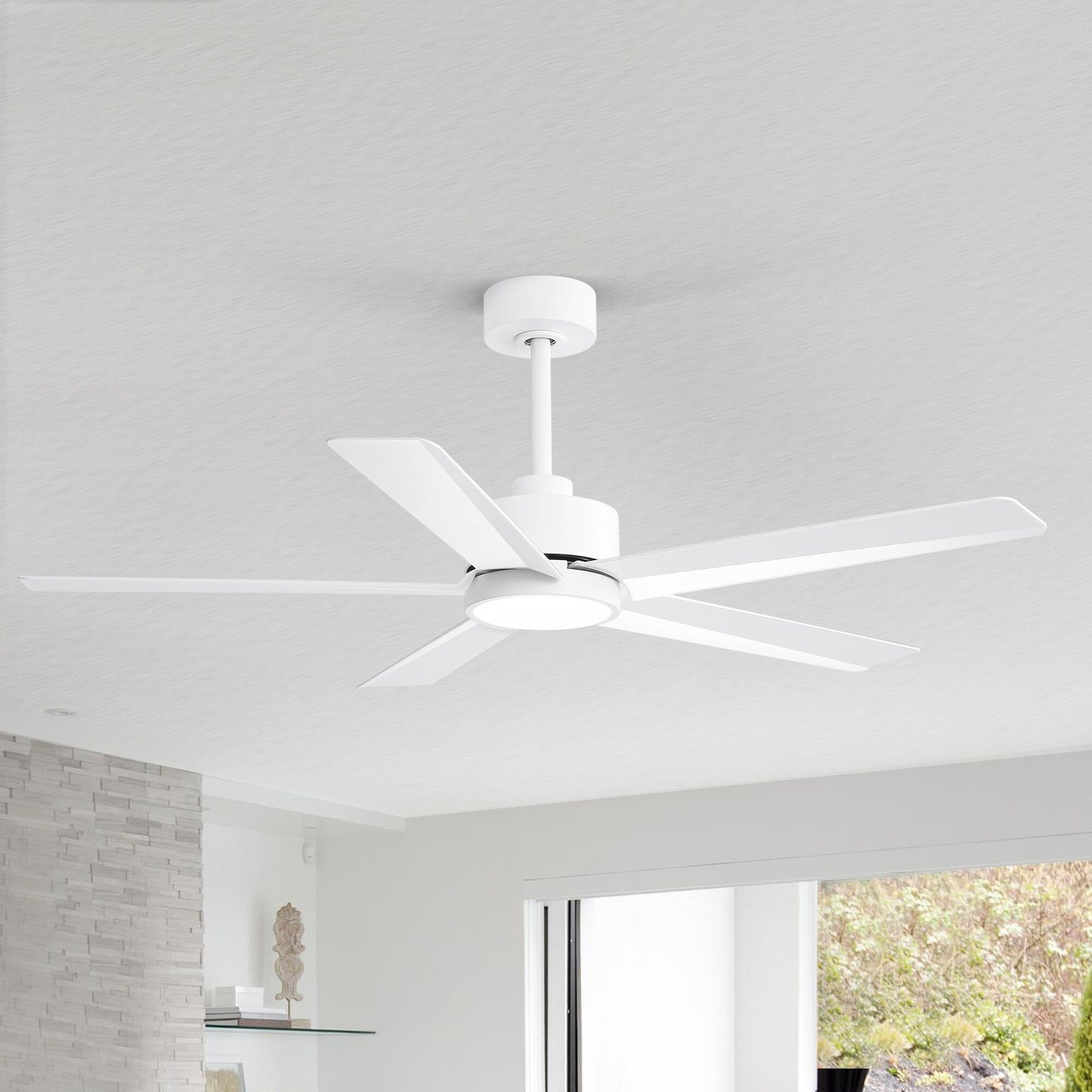 Ventilateur de plafond Breezary à 5 pales LED 65/52/42 avec kit d'éclairage et télécommande