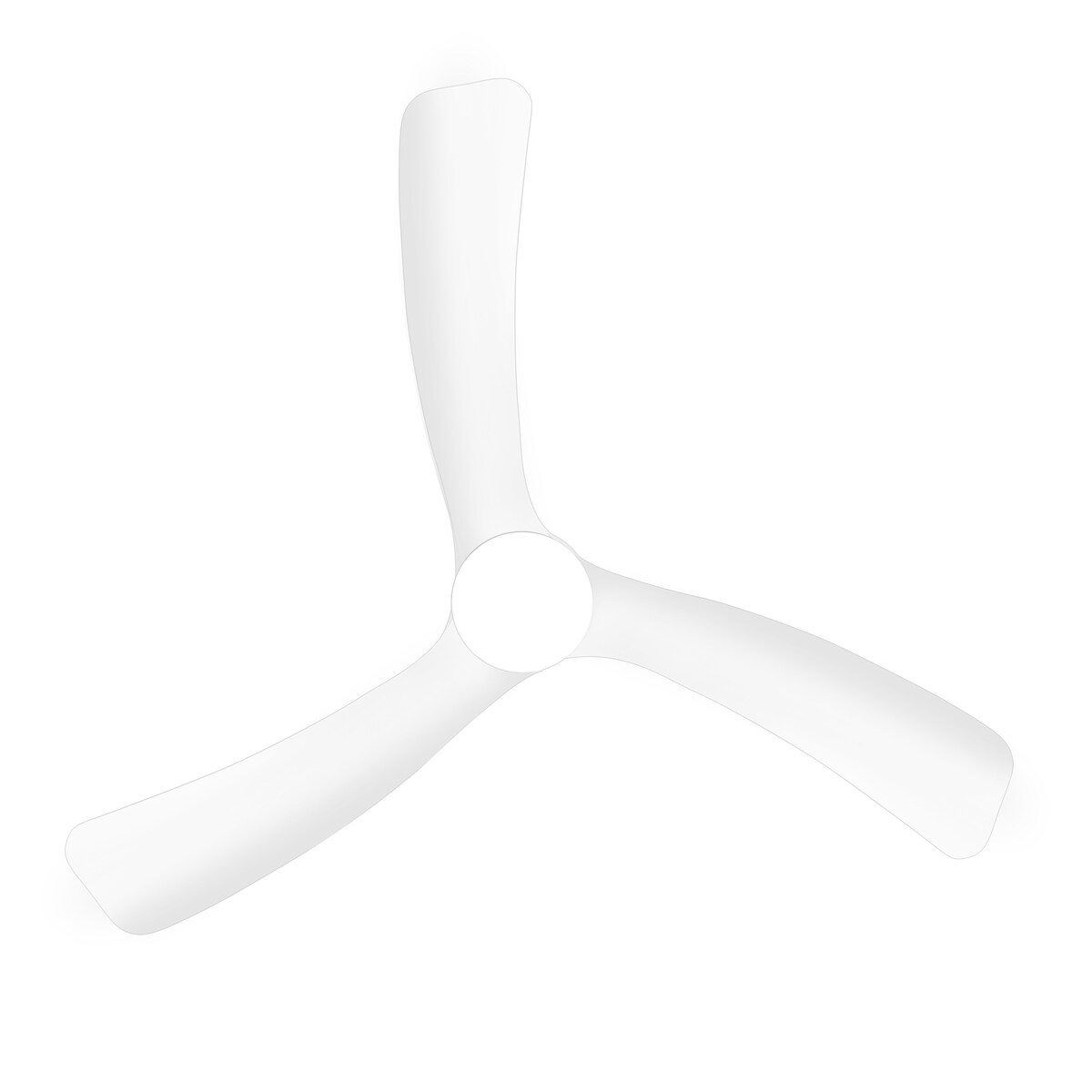 Ventilateur de plafond LED à montage encastré de 52 pouces noir/blanc avec télécommande (3 pales)