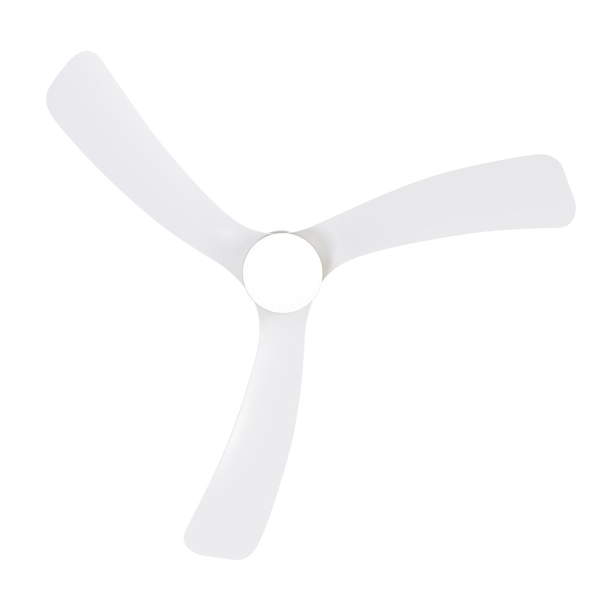 Ventilateur de plafond LED à montage encastré de 52 pouces noir/blanc avec télécommande (3 pales)