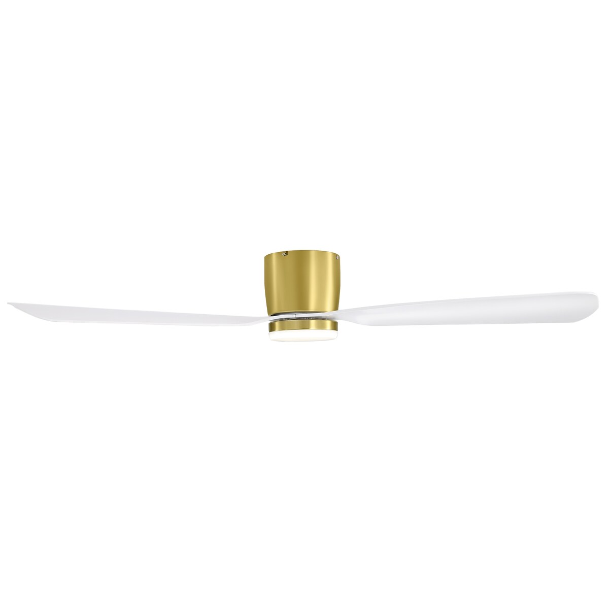 Ventilateur de plafond LED à montage encastré de 52 pouces noir/blanc avec télécommande (3 pales)