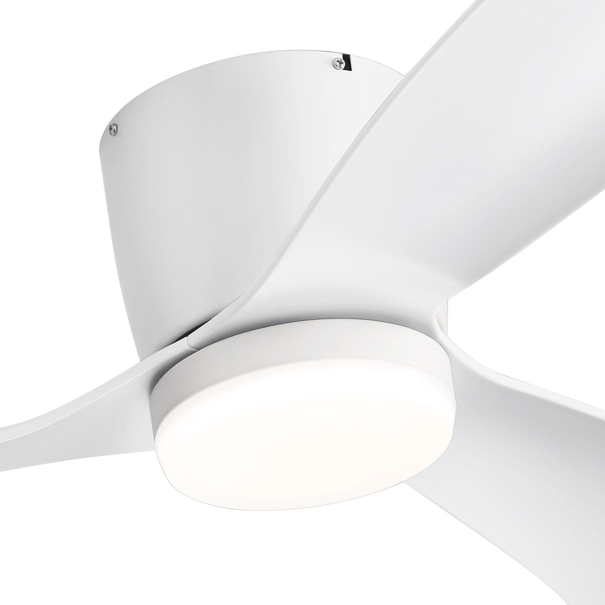 Ventilateur de plafond LED à montage encastré de 52 pouces noir/blanc avec télécommande (3 pales)