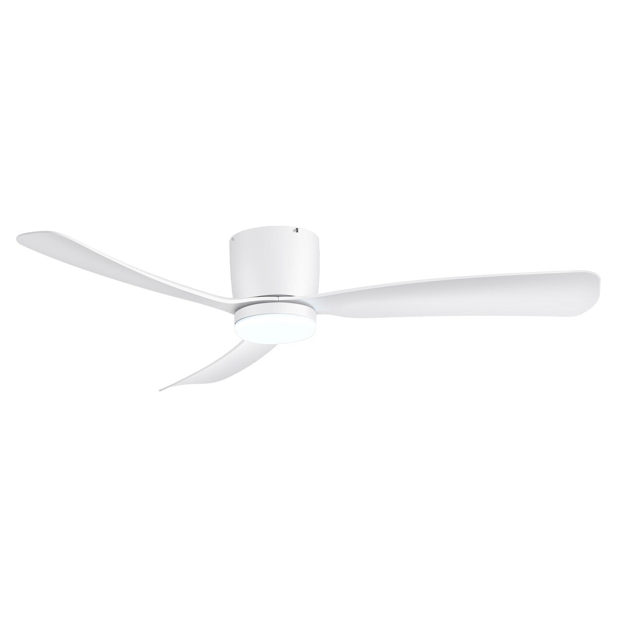 Ventilateur de plafond LED à montage encastré de 52 pouces noir/blanc avec télécommande (3 pales)