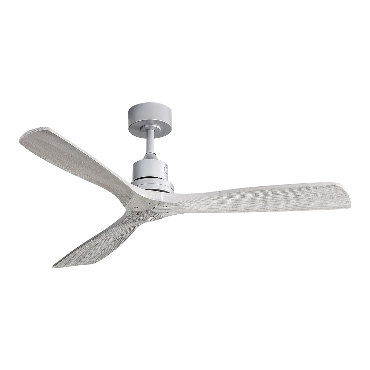 Ventilateur de plafond moderne de 52 pouces en bois massif/ABS avec télécommande (sans éclairage), 6 vitesses de vent, flux d'air réversible.
