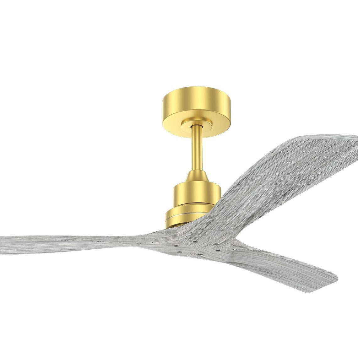 Ventilateur de plafond moderne de 52 pouces en bois massif/ABS avec télécommande (sans éclairage), 6 vitesses de vent, flux d'air réversible.