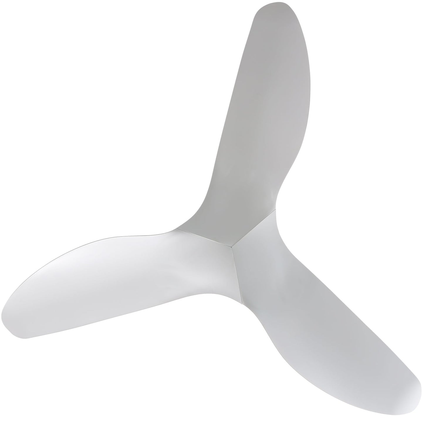 Ventilateur de plafond moderne de 52 pouces en bois massif/ABS avec télécommande (sans éclairage), 6 vitesses de vent, flux d'air réversible.