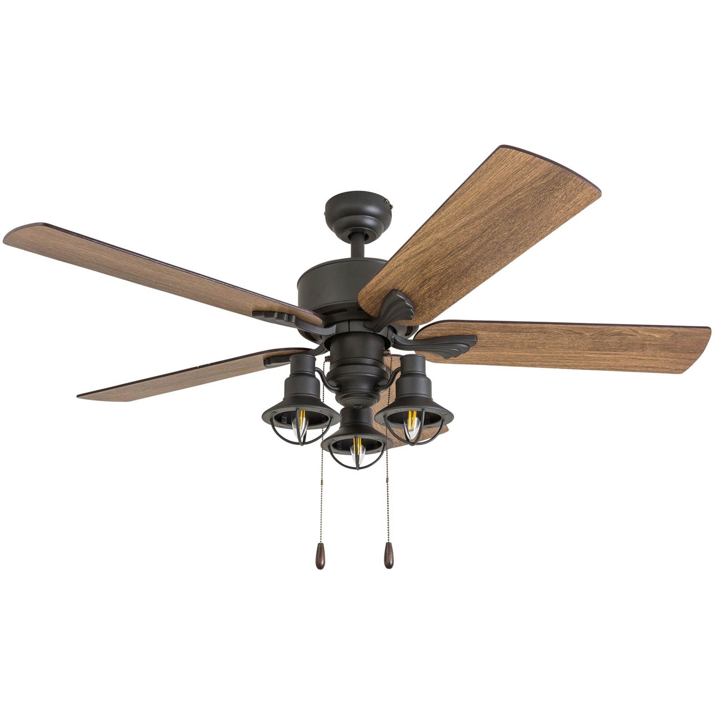 Ventilateur de plafond LED à 52 pouces Prominence Home Sivan Bronze, style farmhouse, avec éclairage, télécommande