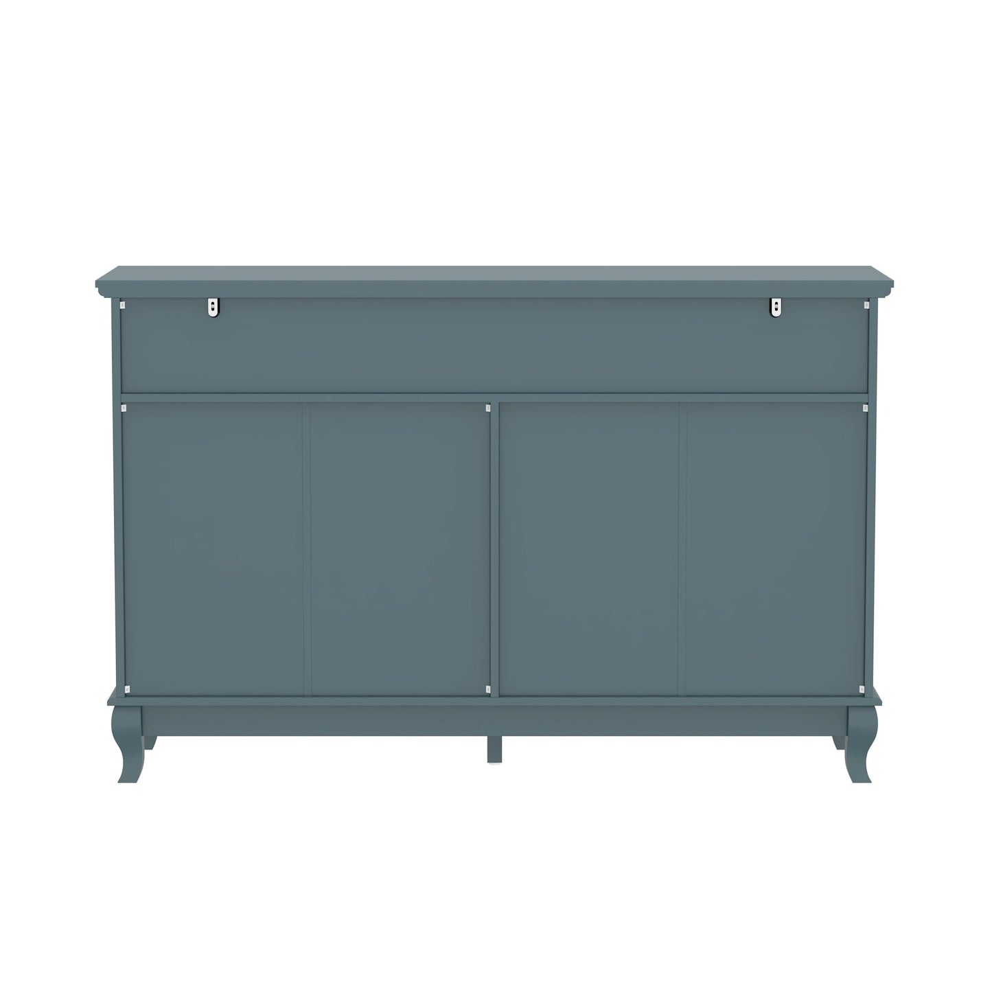Commode de chambre à coucher double de 135 cm de large avec tiroirs de rangement