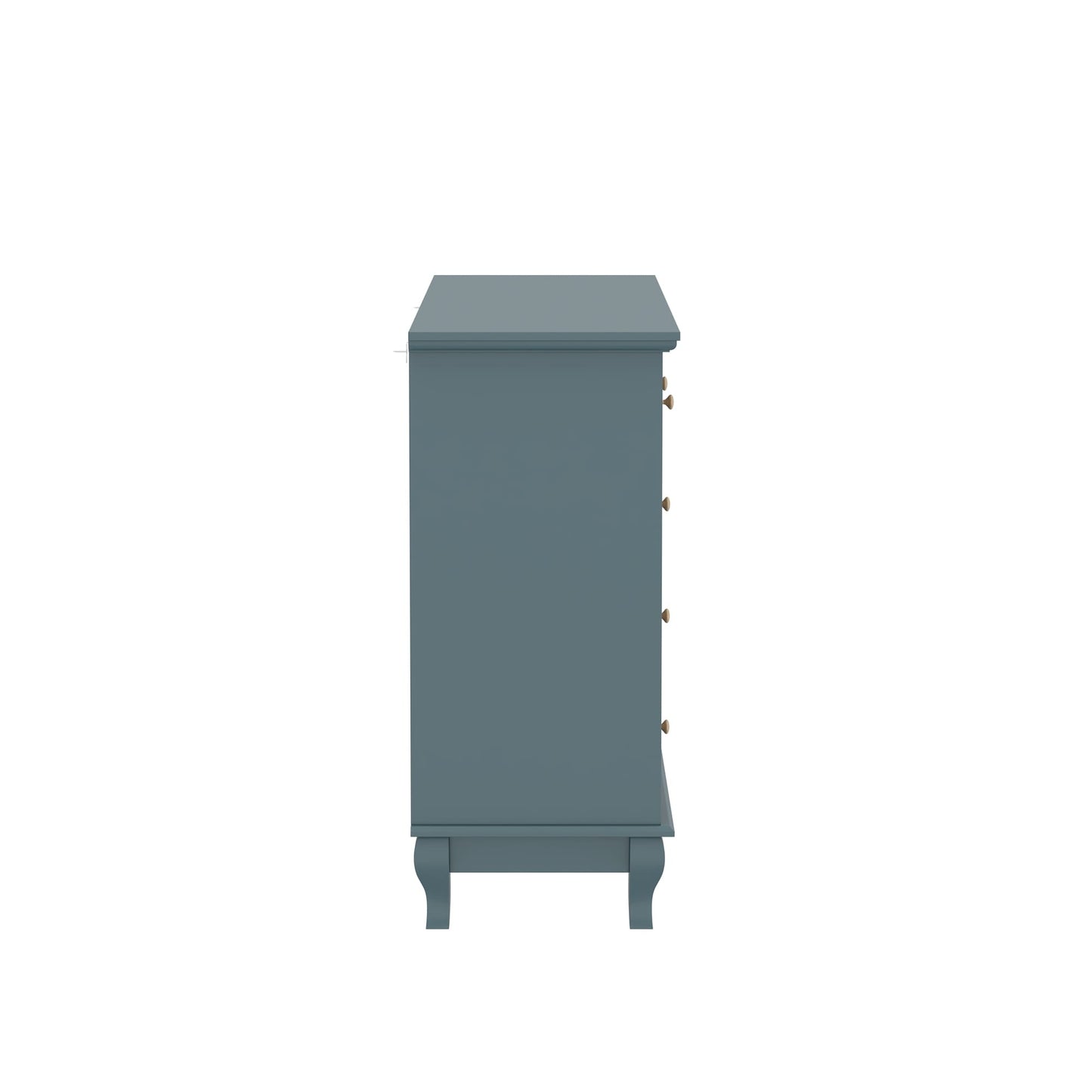 Commode de chambre à coucher double de 135 cm de large avec tiroirs de rangement