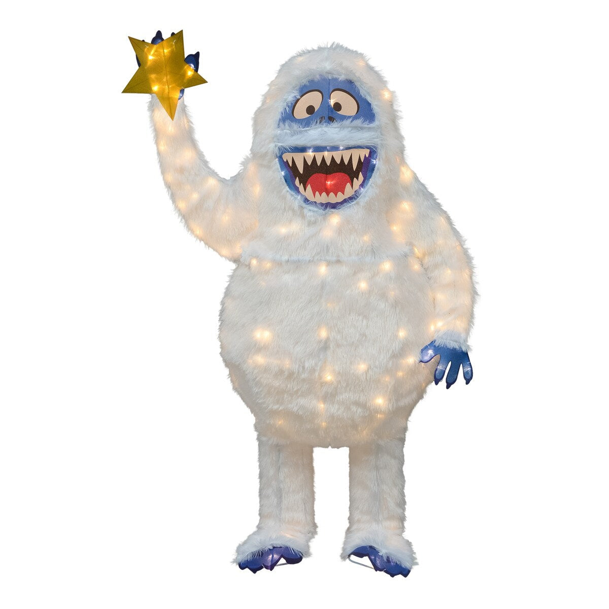 56 Rudolph Décoration de jardin LED 3D pré-éclairée en forme de bourdon avec étoile
