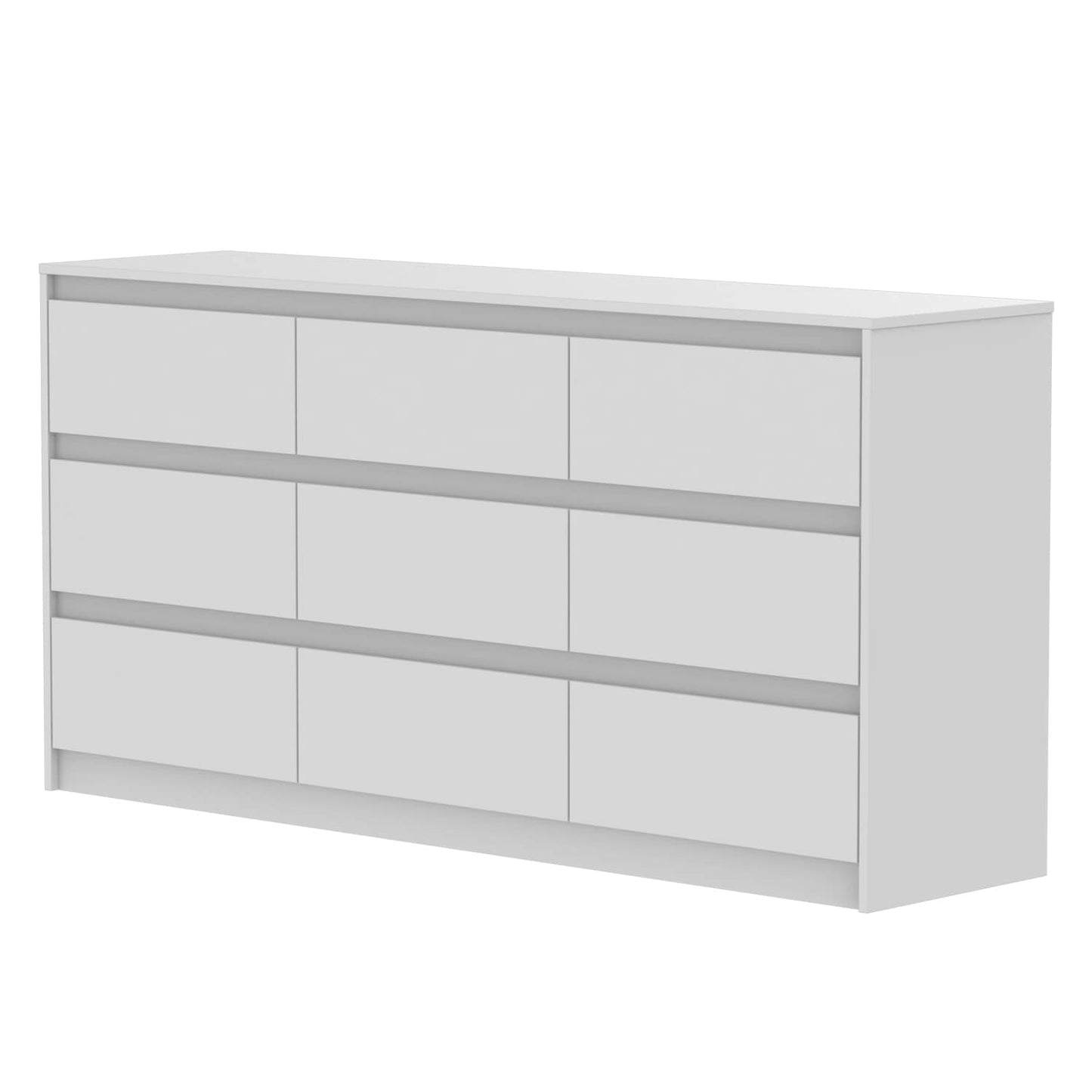 Meuble de rangement à 9 tiroirs, 63W, pour salon ou chambre à coucher.