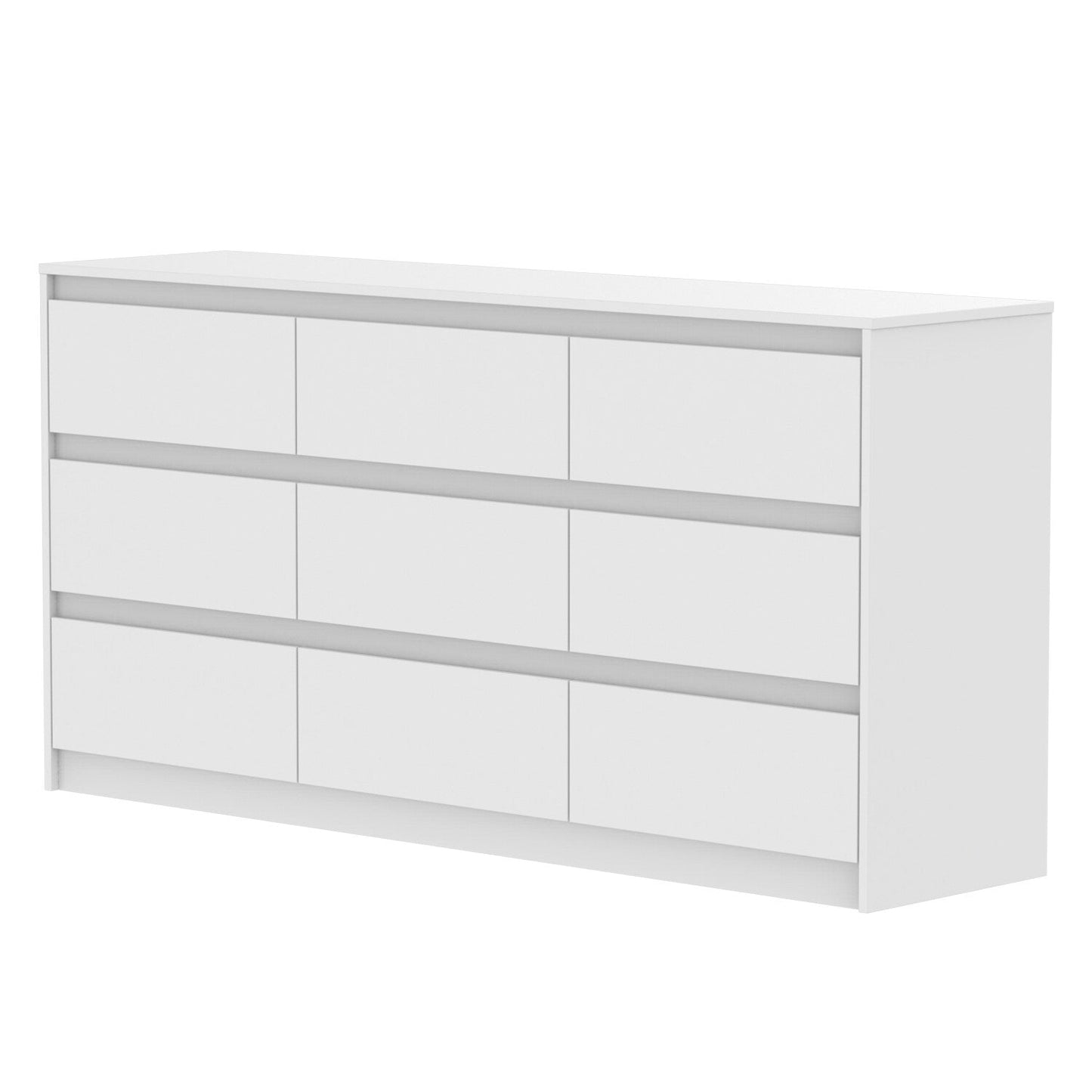 Meuble de rangement à 9 tiroirs, 63W, pour salon ou chambre à coucher.