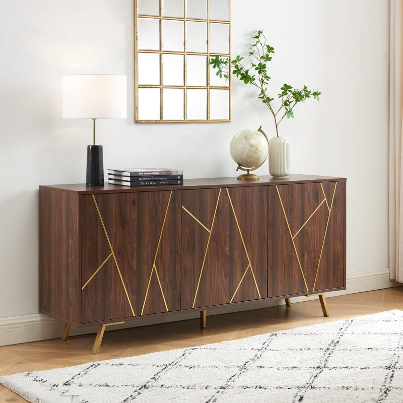 Buffet et meuble de rangement en bois de 160 cm de large
