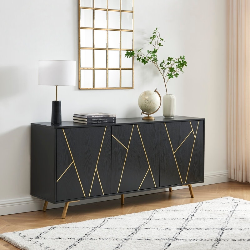 Buffet et meuble de rangement en bois de 160 cm de large