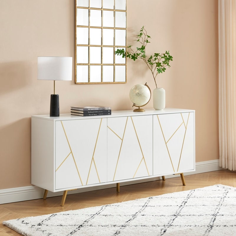 Buffet et meuble de rangement en bois de 160 cm de large