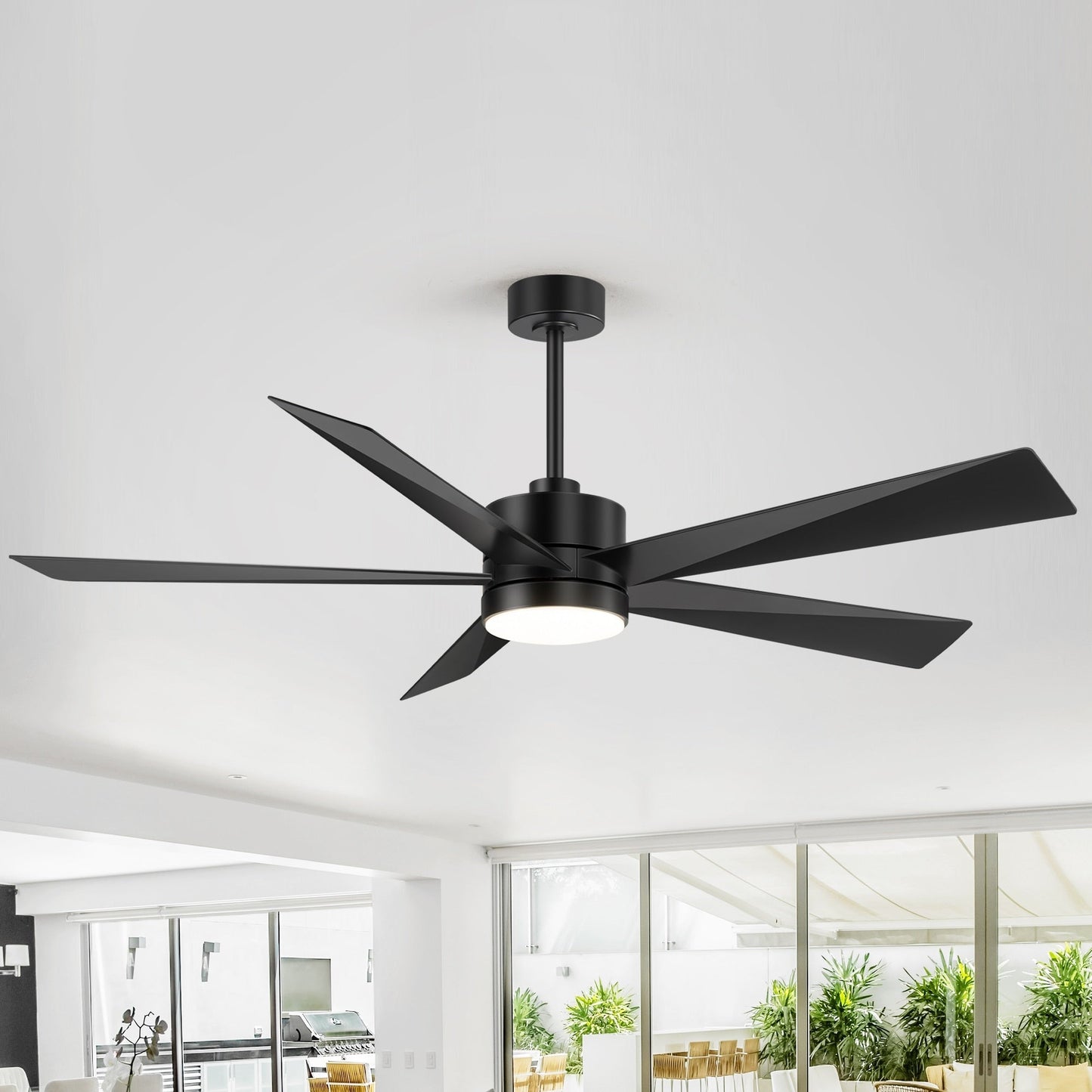 Ventilateur de plafond Breezary à 5 pales LED 65/52/42 avec kit d'éclairage et télécommande
