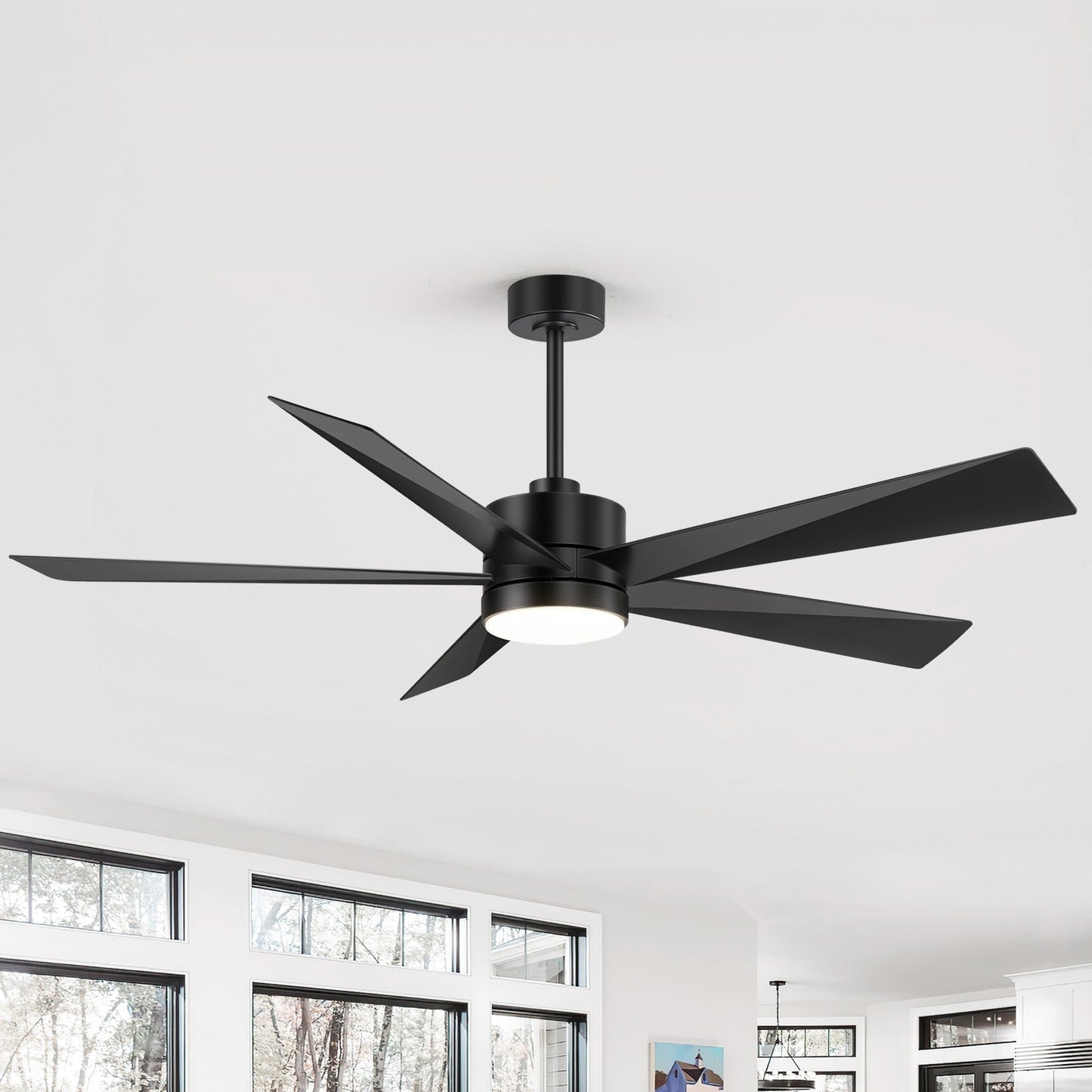 Ventilateur de plafond Breezary à 5 pales LED 65/52/42 avec kit d'éclairage et télécommande