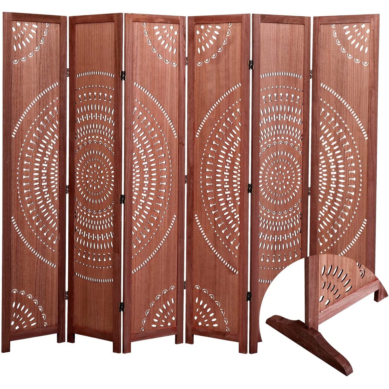 Paravent pliable en bois massif, 165 cm de hauteur