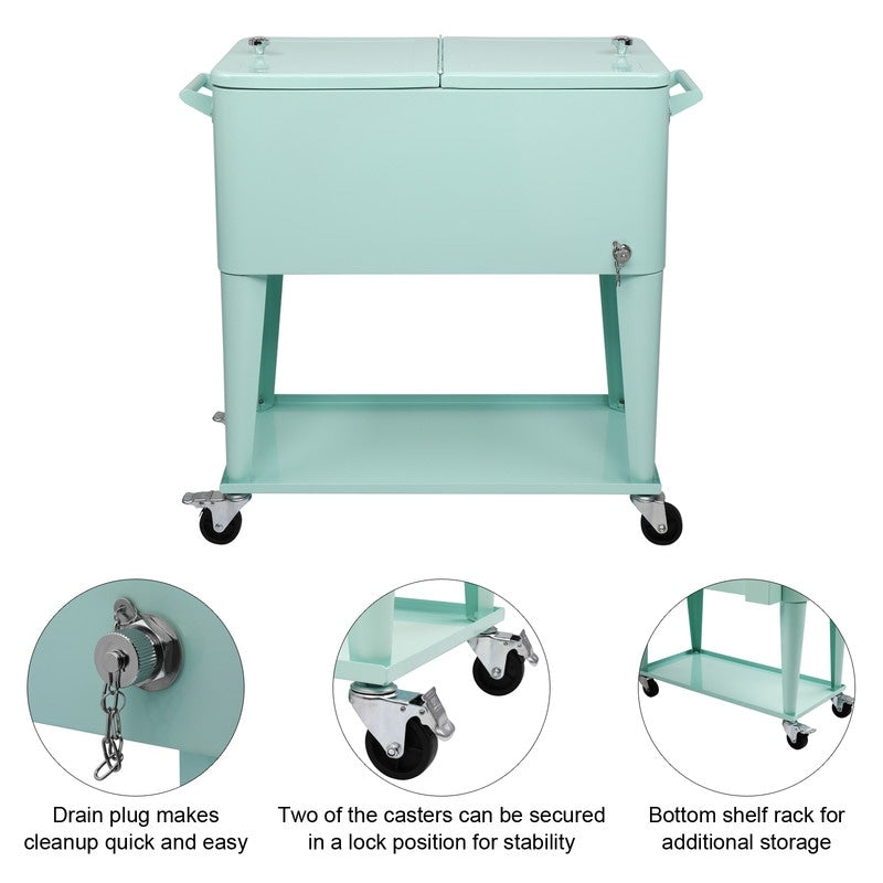 Réfrigérateur à spray en acier de 80QT avec étagère