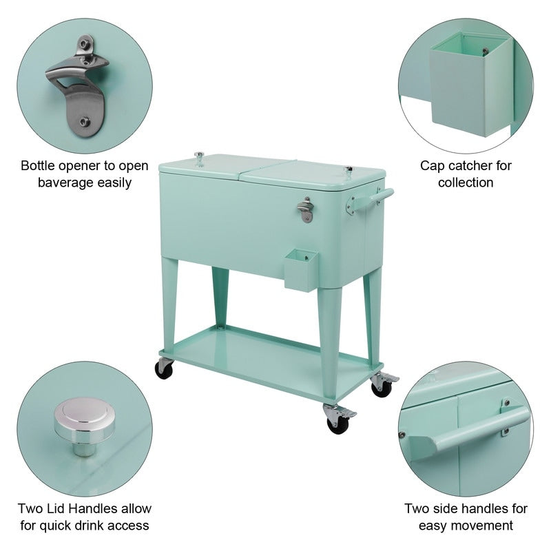 Réfrigérateur à spray en acier de 80QT avec étagère