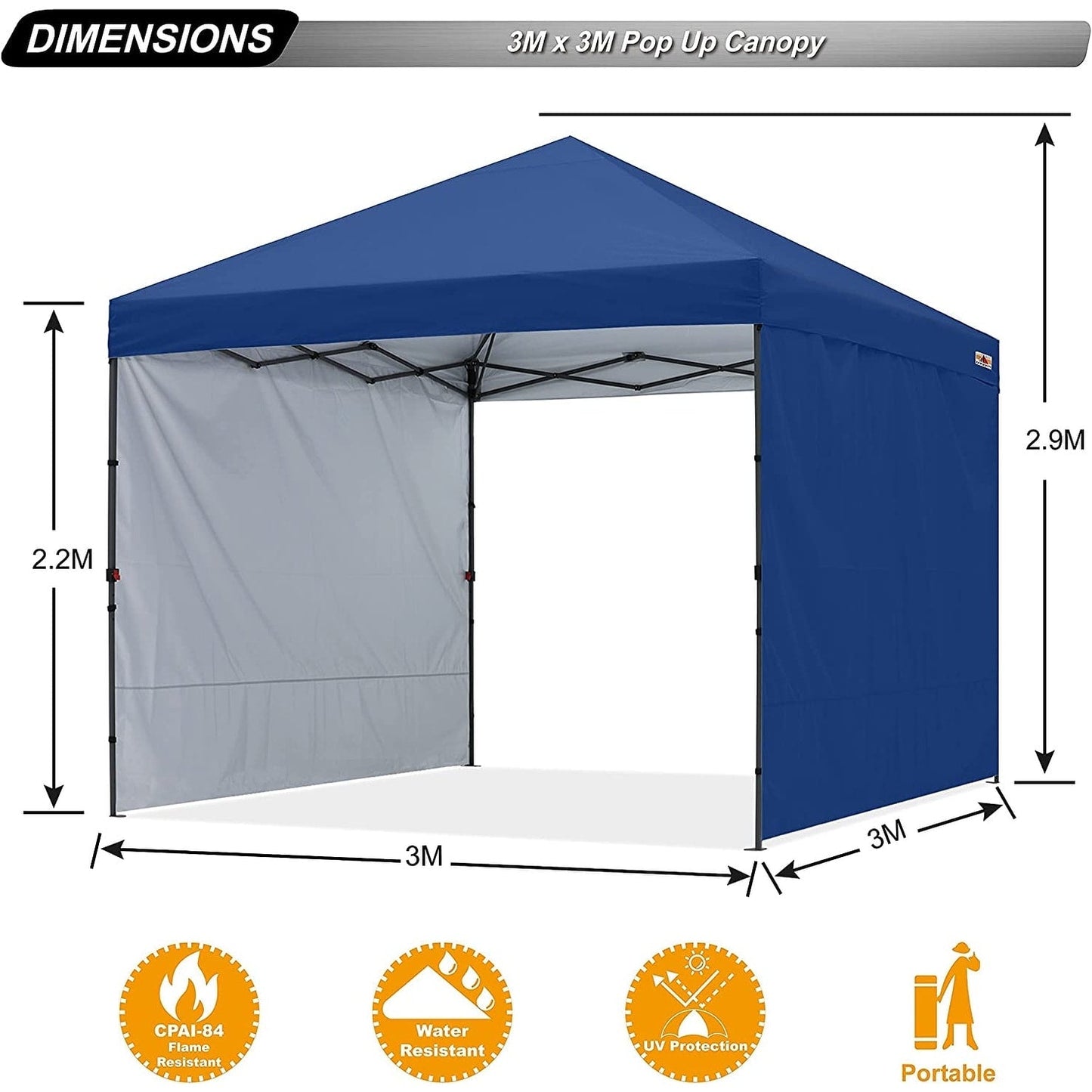 ABCCANOPY Tente de parasol pliable facile à installer, durable, pour extérieur.
