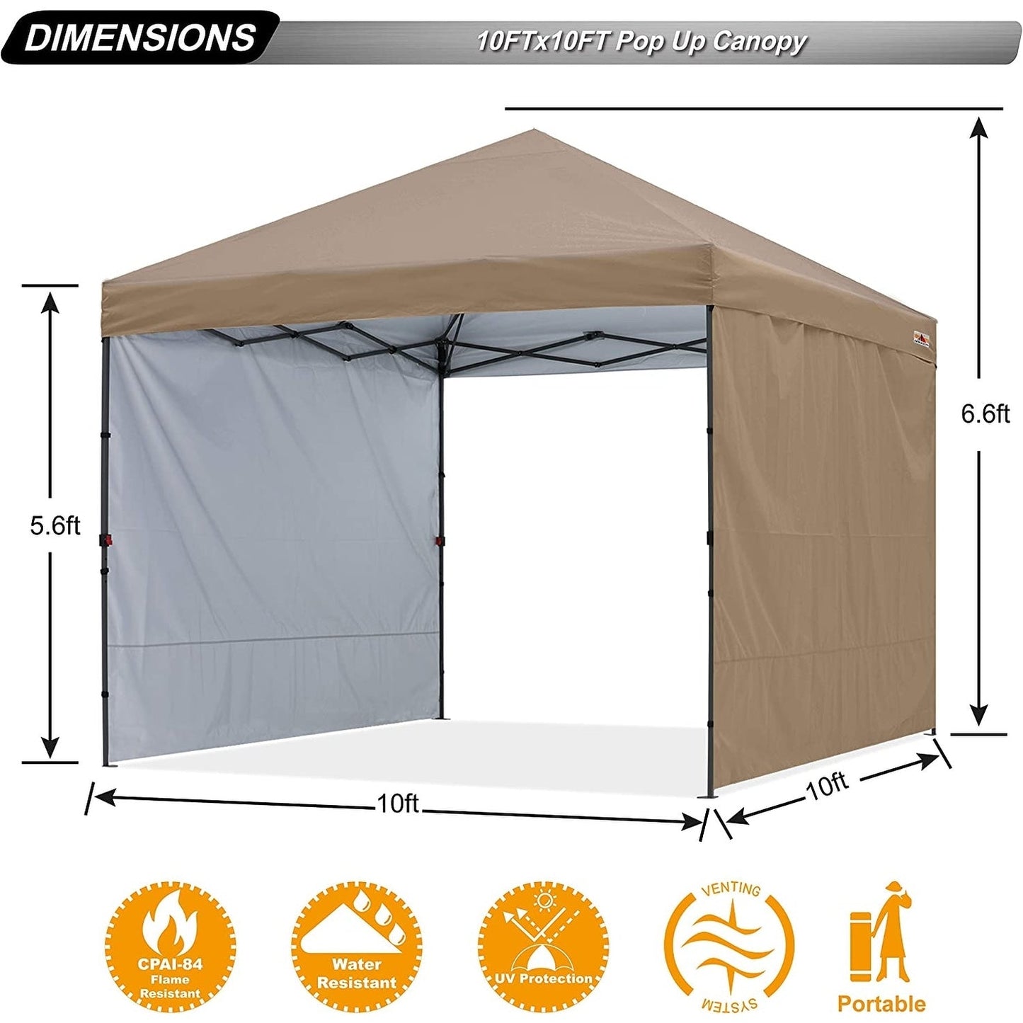 ABCCANOPY Tente de parasol pliable facile à installer, durable, pour extérieur.